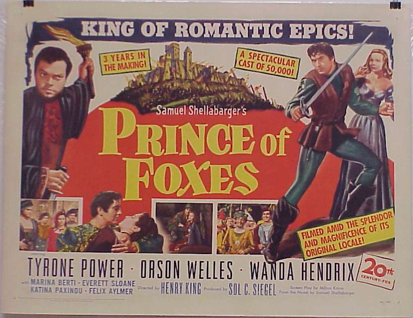 CineScope - Affiche - Echec à Borgia - Prince of Foxes - 1949 CineScope - Affiche - Echec à Borgia - Prince of Foxes - 1949