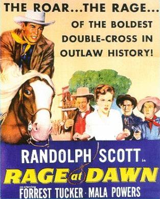 CineScope - Affiche - Les Rôdeurs de l'aube - Rage at dawn - 1955