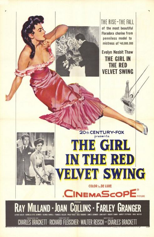 CineScope - Affiche - La Fille sur la balançoire - The Girl in the Red Velvet Swing - 1955