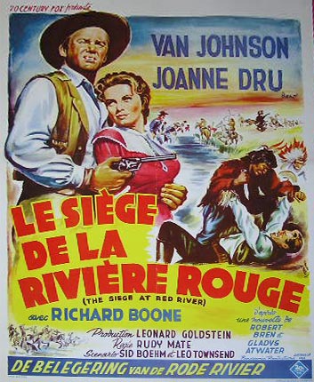CineScope - Affiche - L'Attaque de la rivière rouge - Siege at Red River / Gatling Gun - 1954