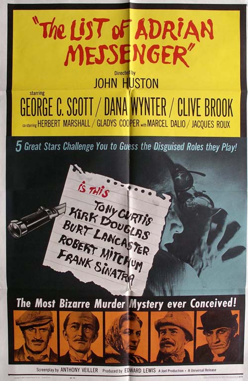 CineScope - Affiche - Le dernier de la liste - The List of Adrian Messenger - 1963